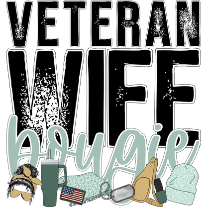 Veteran Wife Bougie Stylish Statement Product