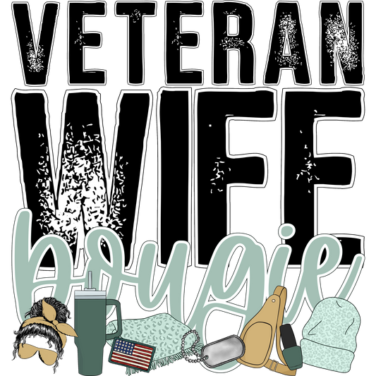 Veteran Wife Bougie Stylish Statement Product