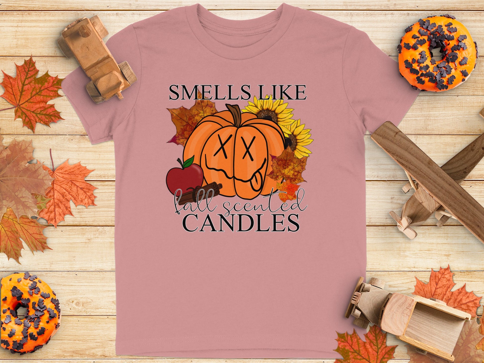 Smells Like Fall Scented Candles Halloween T-Shirt
