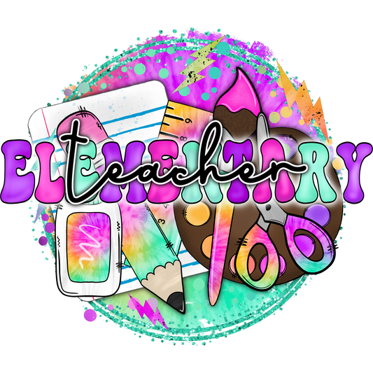 Vibrant Elementary Teacher Themed Art Product