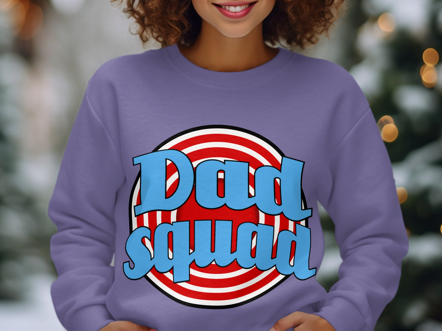 Dad Squad Printed Long Sleeve Top