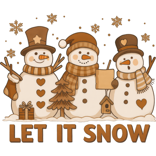 Charming Snowman Trio Let It Snow Holiday Decor