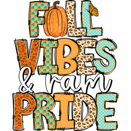 Fall Vibes And Ram Pride graphic design product