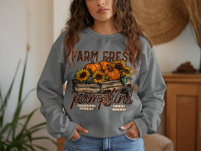 Farm Fresh Pumpkins Graphic Sweatshirt product