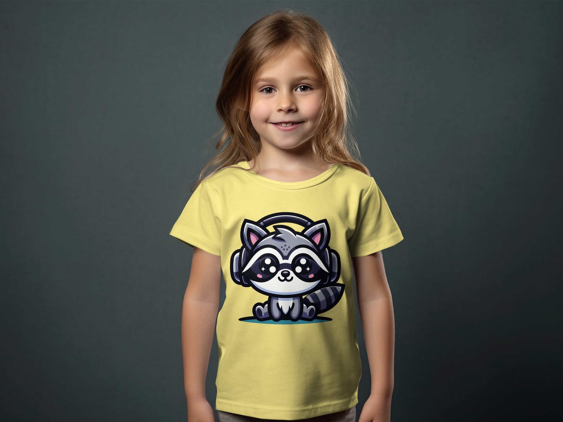 Cute Cartoon Raccoon Graphic Design T-shirt product