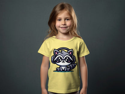 Cute Cartoon Raccoon Graphic Design T-shirt product