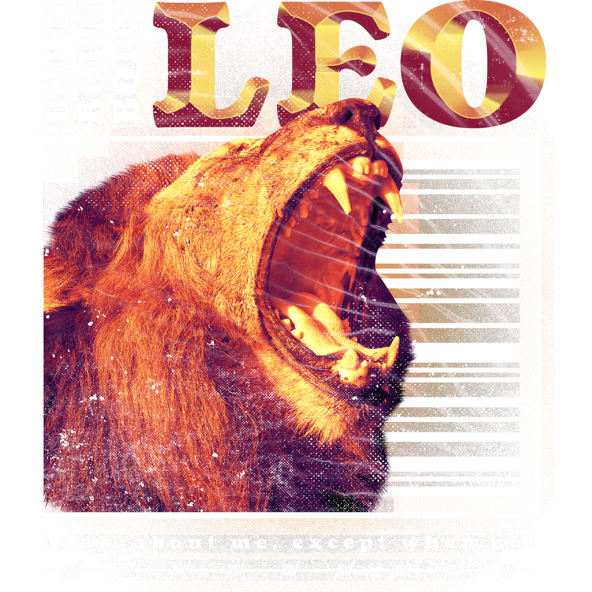 Leo Roaring Lion Powerful King Graphic Decor