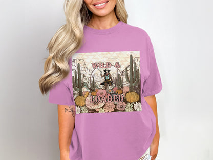 Wild West Cowboy Graphic Vintage Look Shirt