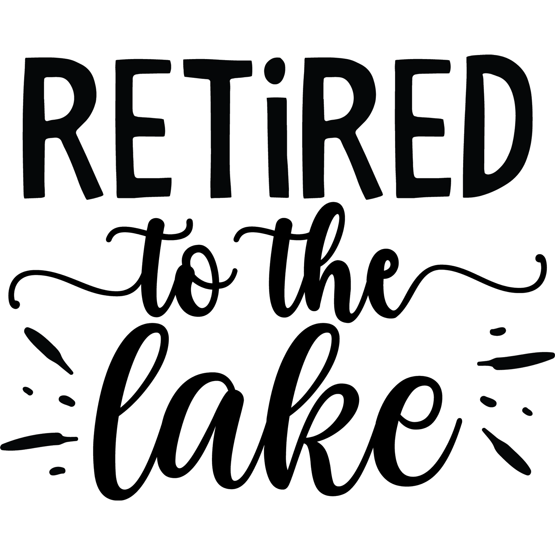 Retired to the Lake Wall Art Sign Decor Gift