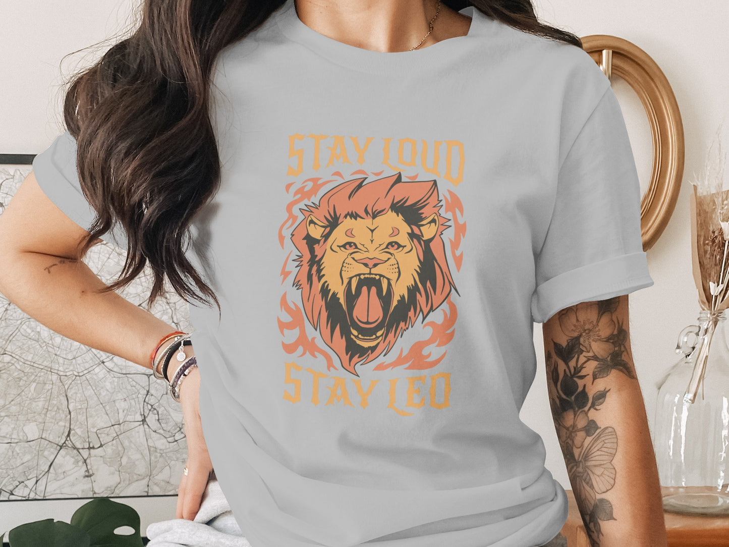 Stay Loud Stay Leo Roaring Lion T-shirt