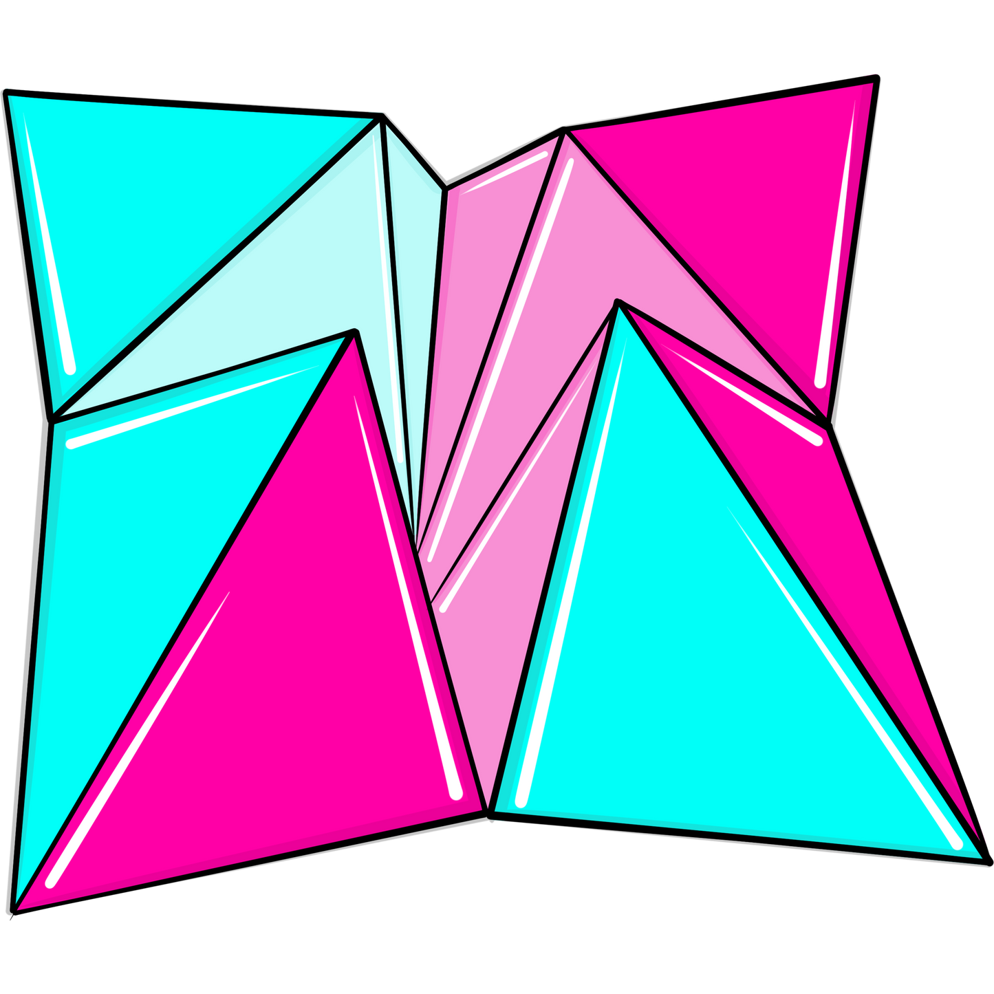 Colorful Geometric Design Triangles Art Print
