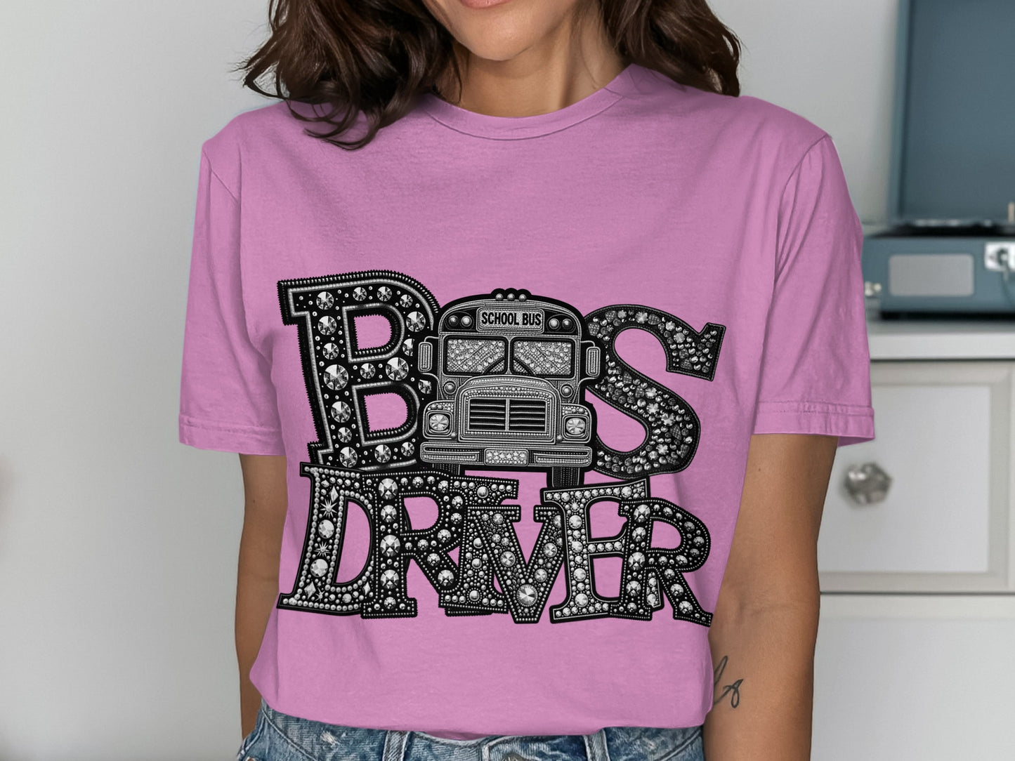 Fun Bus Driver Graphic T-Shirt Ideal for Work Wear