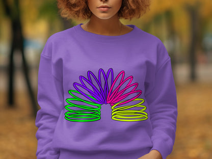Colorful Coil Design Graphic Sweatshirt product