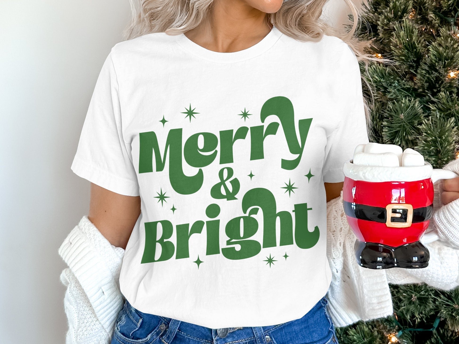 Merry & Bright Christmas Holiday Shirt