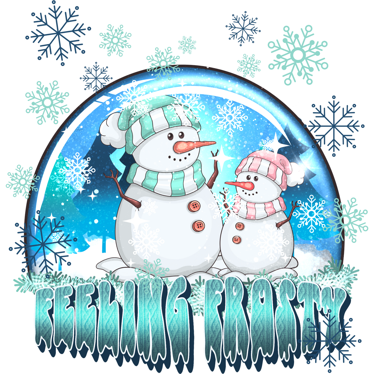 Feeling Frosty Snowmen Winter Holiday Shirt