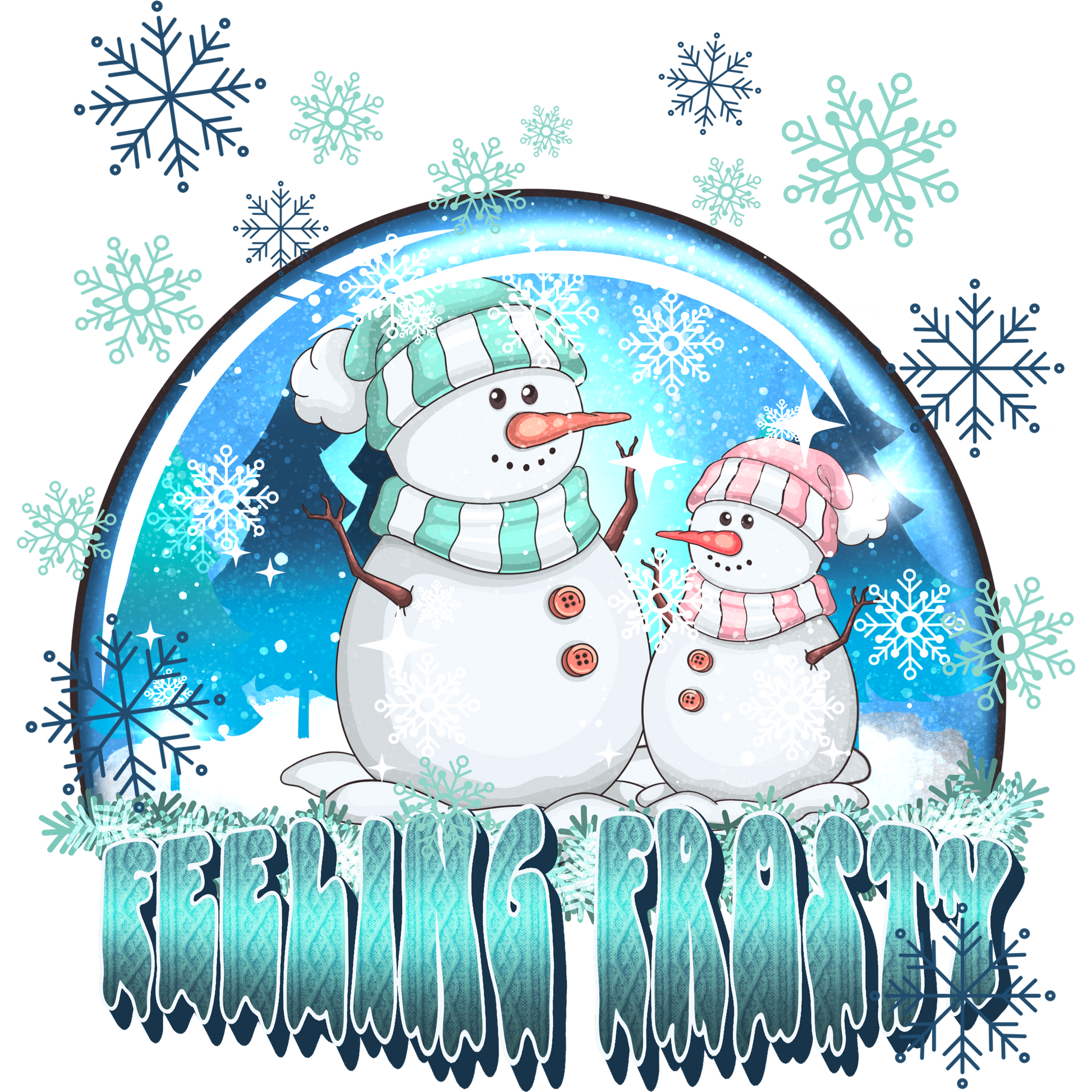 Feeling Frosty Snowmen Winter Holiday Shirt