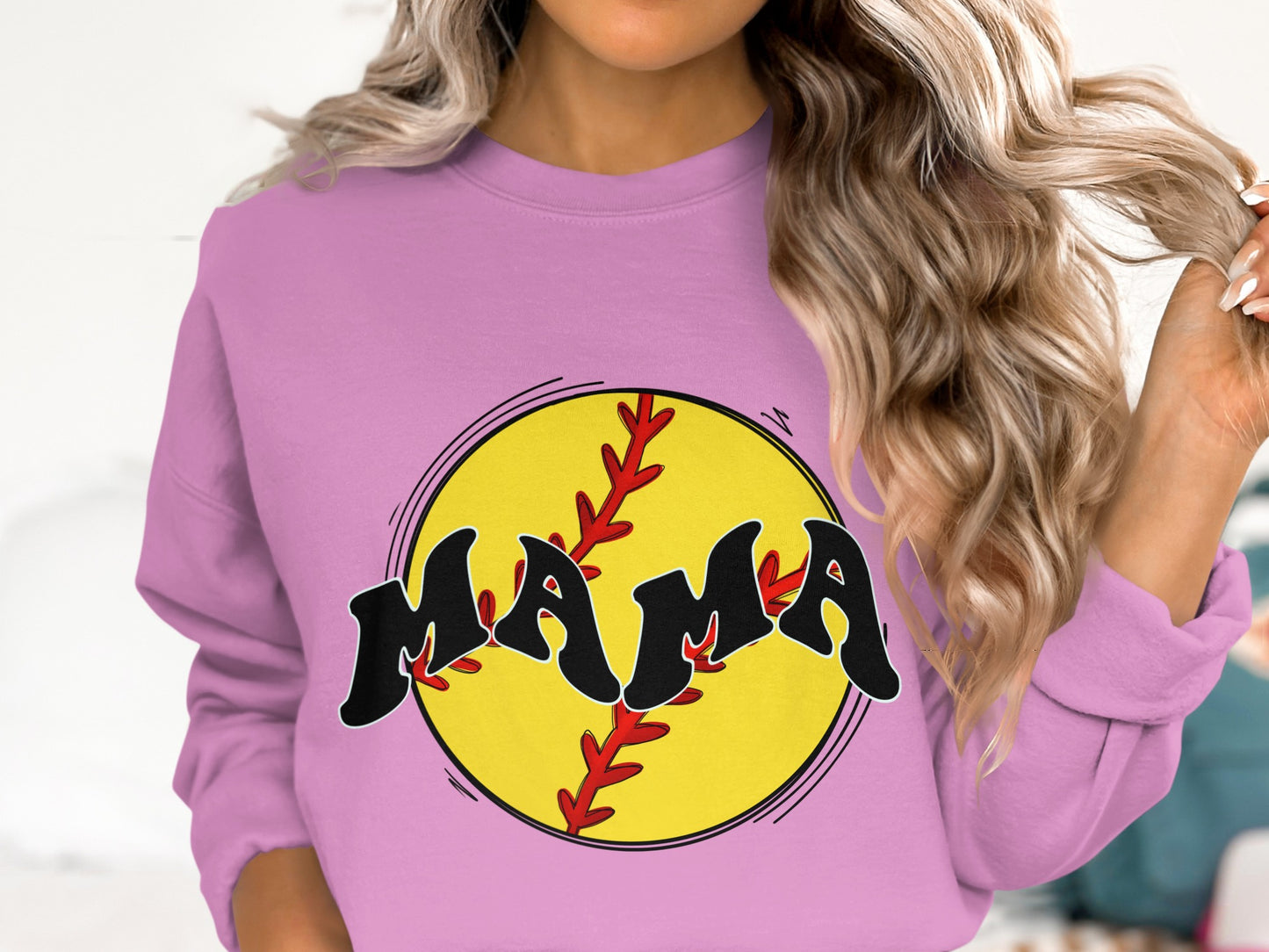 Bold Mama Baseball Themed Sweatshirt for Women