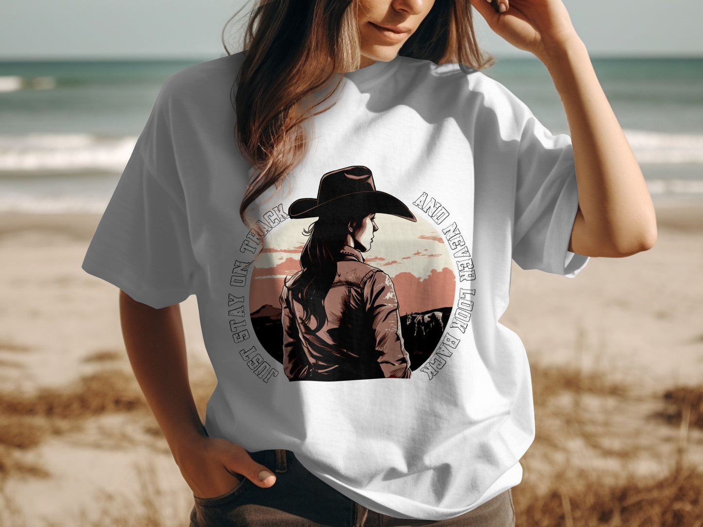 Stay on Track Never Look Back Graphic T-Shirt