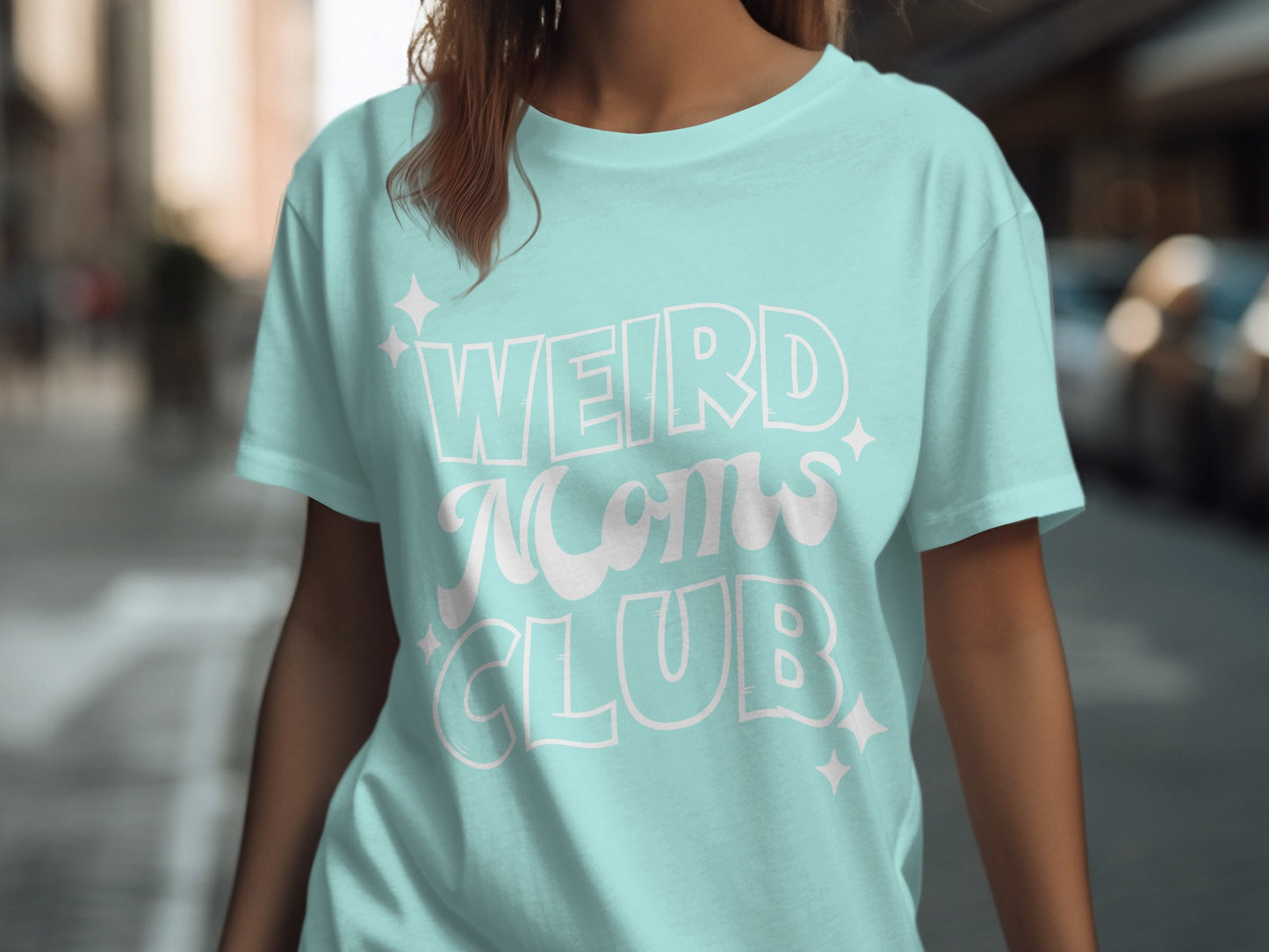 Weird Moms Club Graphic T-shirt Casual Wear