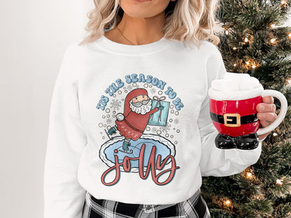 Festive Santa Clause Jolly Pullover Christmas Sweater