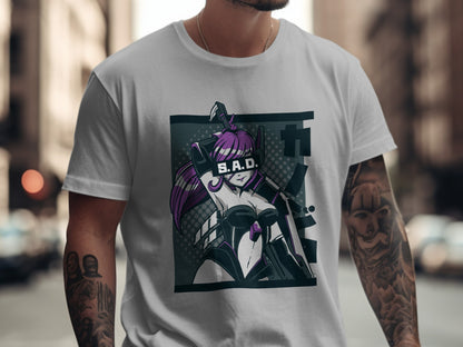 Futuristic Anime Character Graphic Printed T-shirt