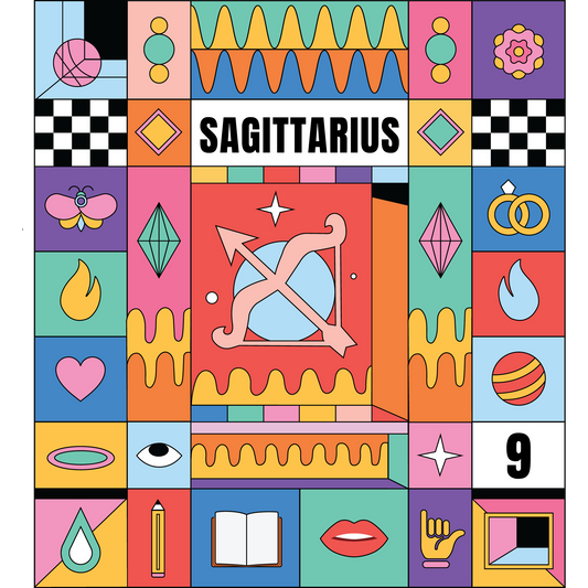 Colorful Sagittarius Astrology Artwork Product