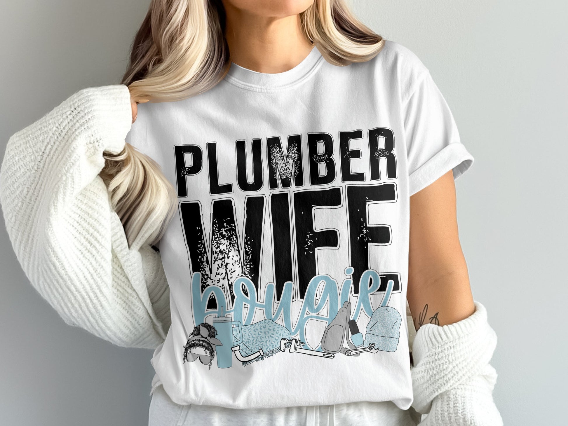 Plumber Wife Bougie Graphic Tee for Women