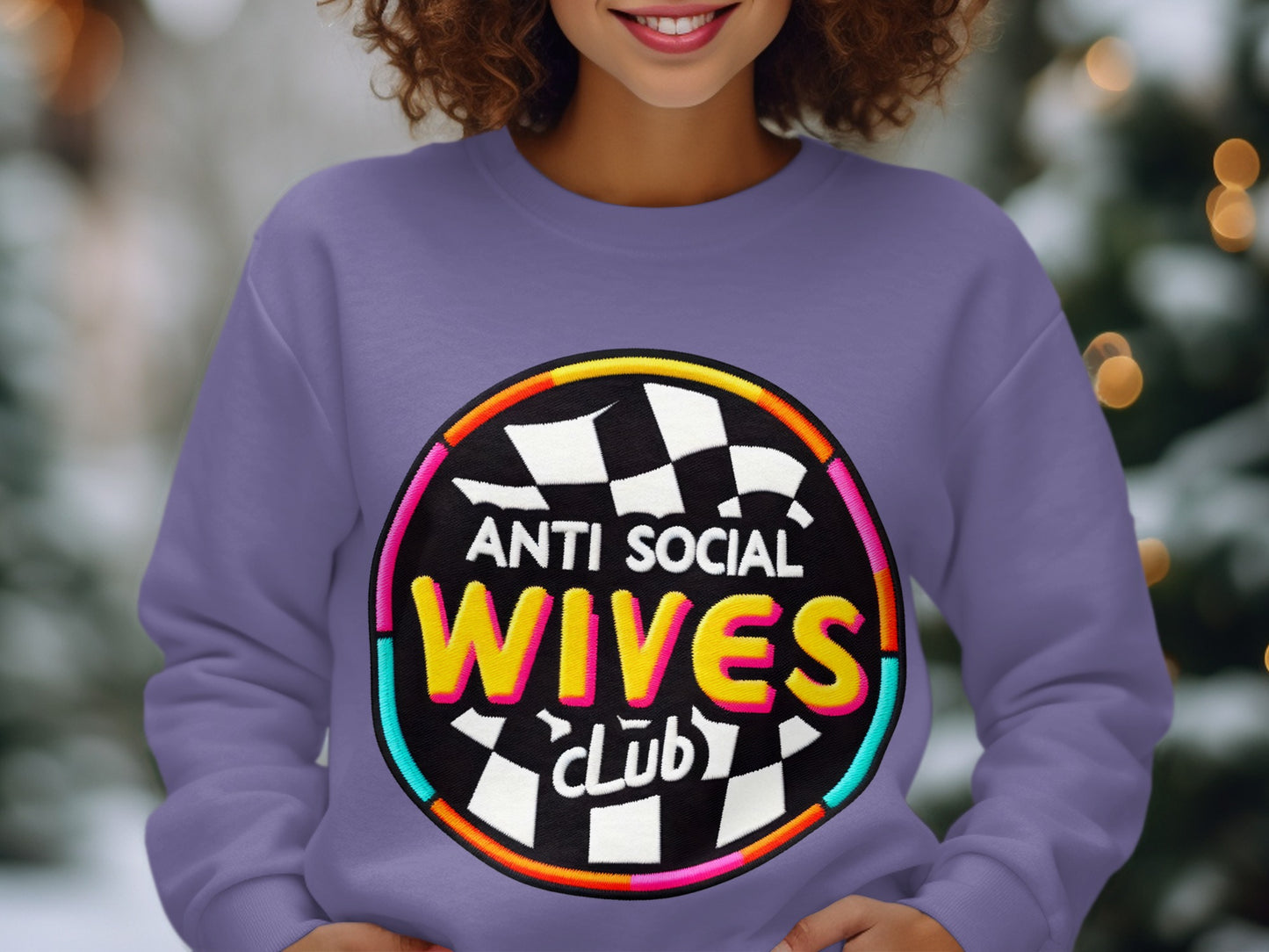 Anti Social Wives Club Graphic Crewneck Sweater