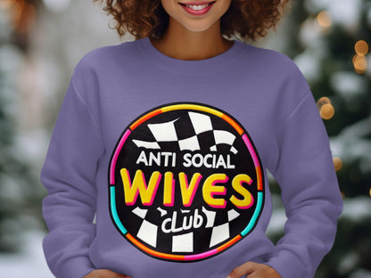 Anti Social Wives Club Graphic Crewneck Sweater