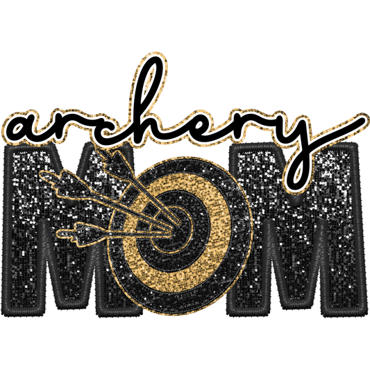 Stylish Archery Mom Sequin Design Decoration