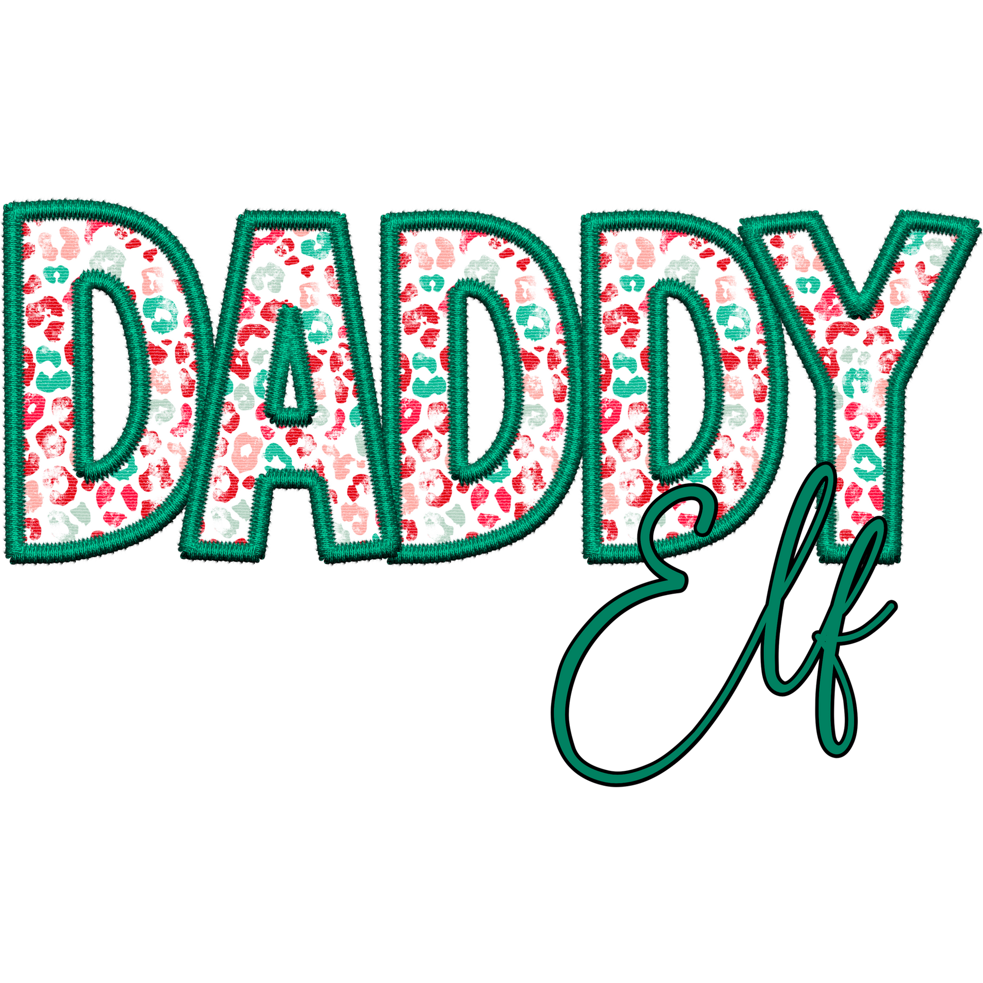 Festive Daddy Elf Christmas Decoration Dad Gift