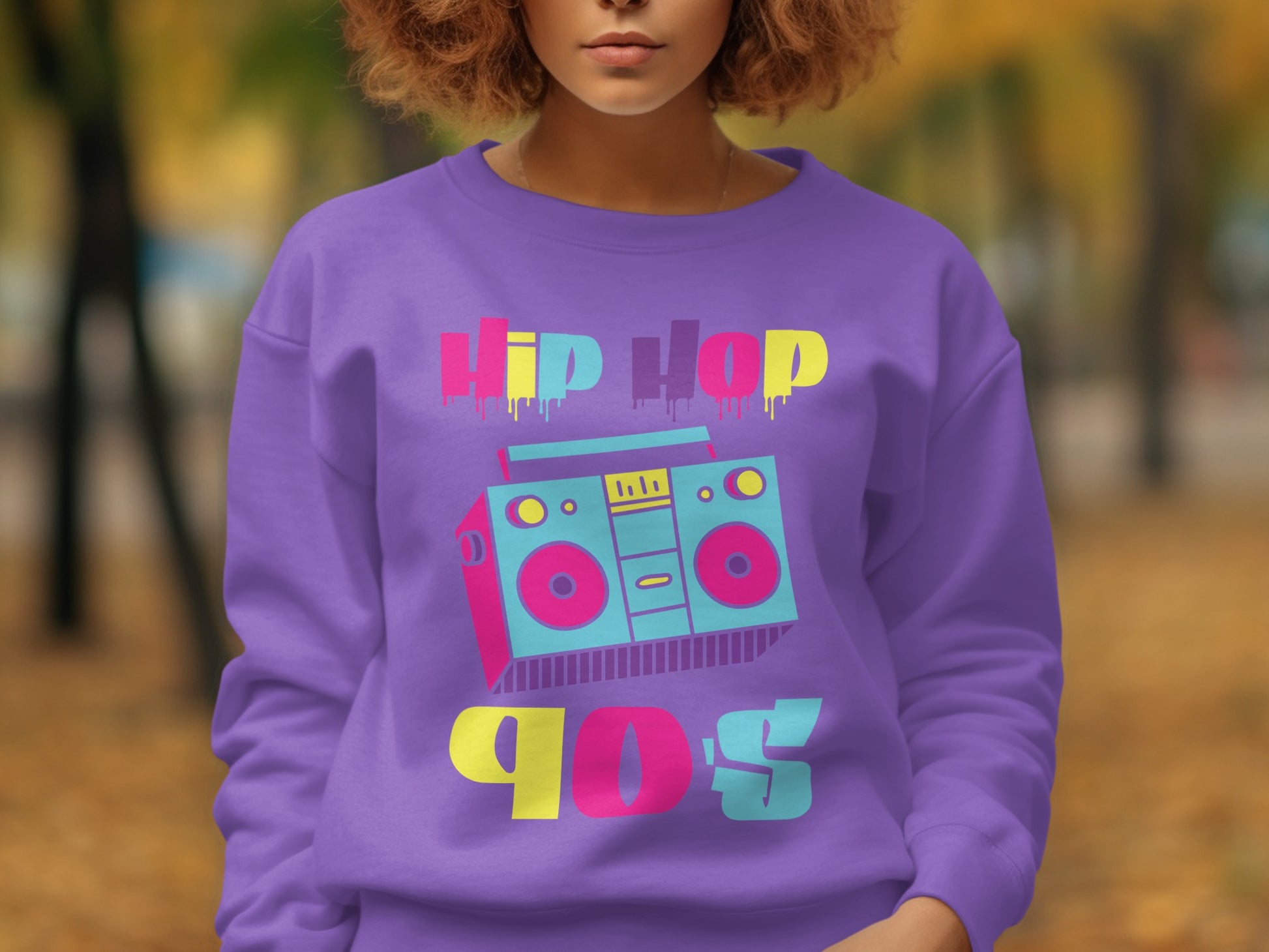 Hip Hop 90s Boombox Graphic Sweatshirt