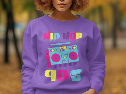Hip Hop 90s Boombox Graphic Sweatshirt
