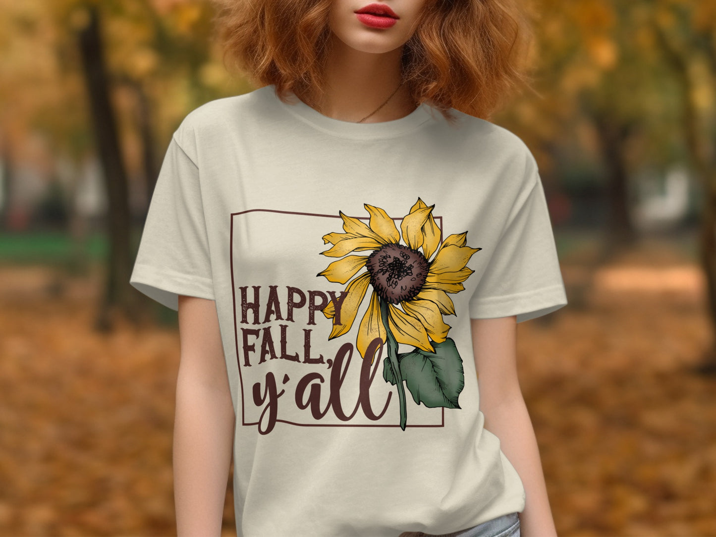 Happy Fall Y'all Sunflower Graphic T-Shirt