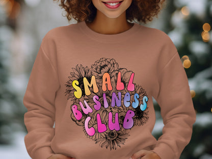 Small Business Club Colorful Graphic Sweatshirt