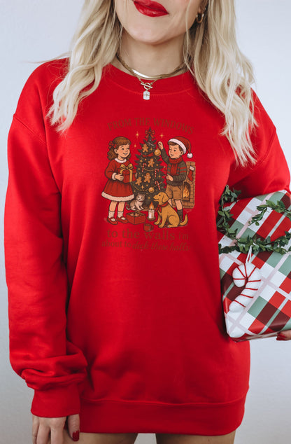 Festive Holiday Shirt With Vintage Christmas Design