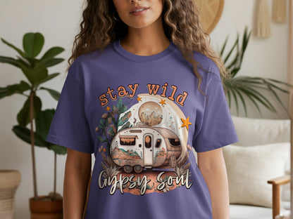 Stay Wild Gypsy Soul Graphic Tee Perfect for Adventurers
