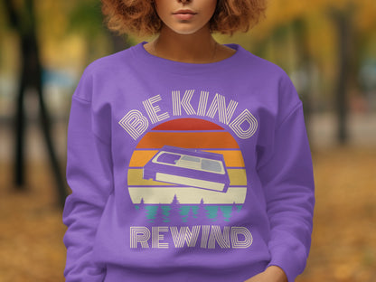 Be Kind Rewind Retro Vibes Graphic Sweater