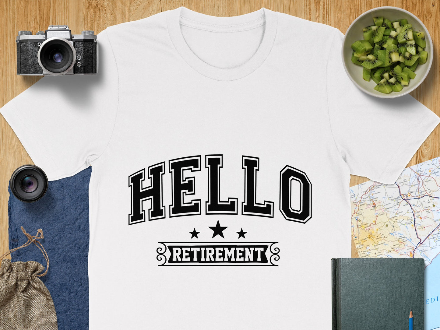 Hello Retirement Graphic T-Shirt Perfect for Retirees