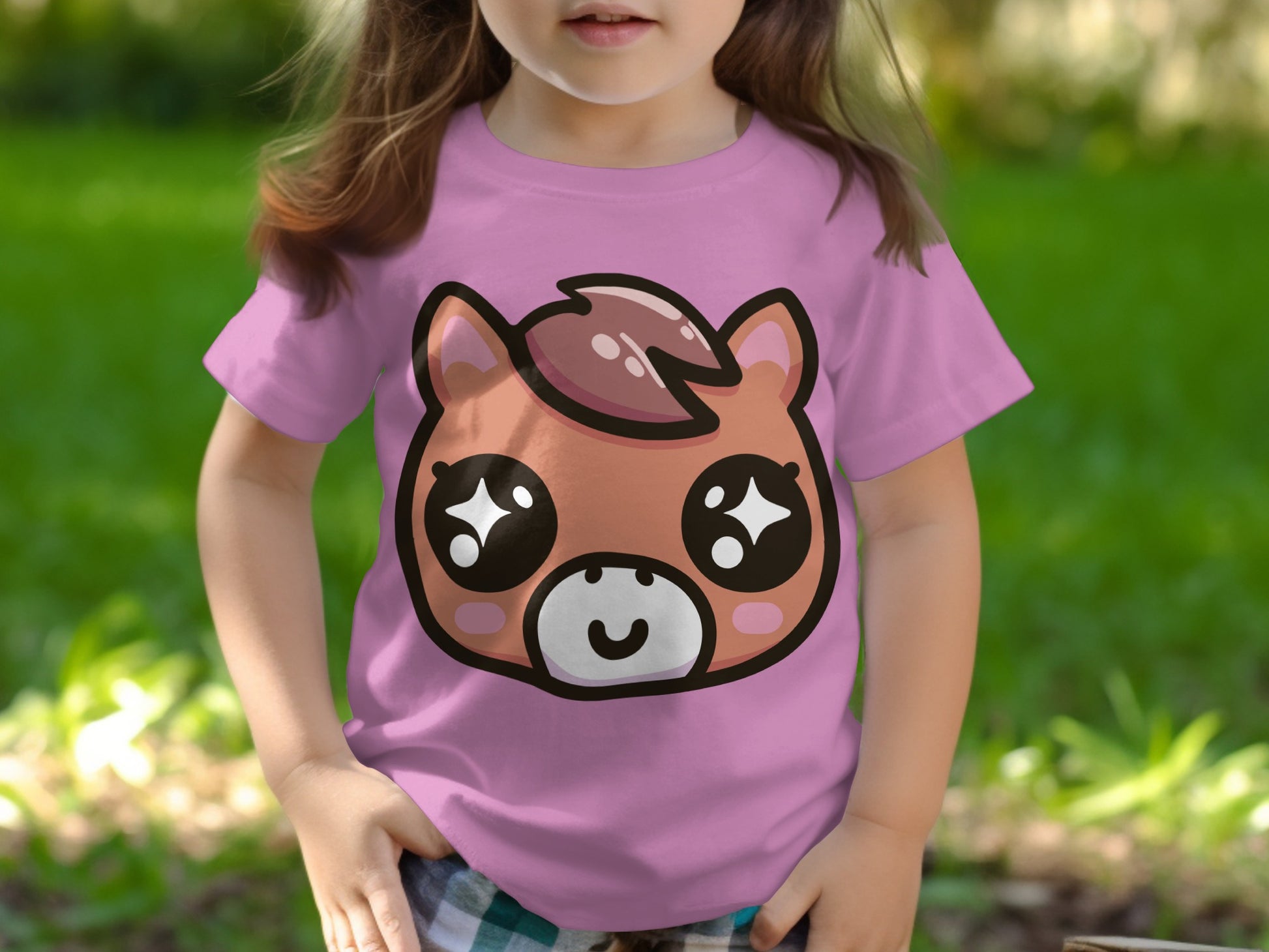Adorable Kids T-Shirt with Cute Animal Face Design