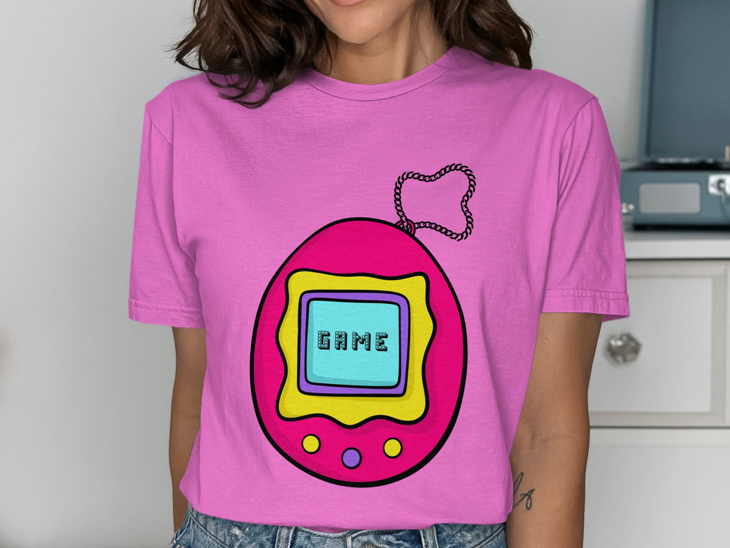 Retro Virtual Pet Game Graphic Tee