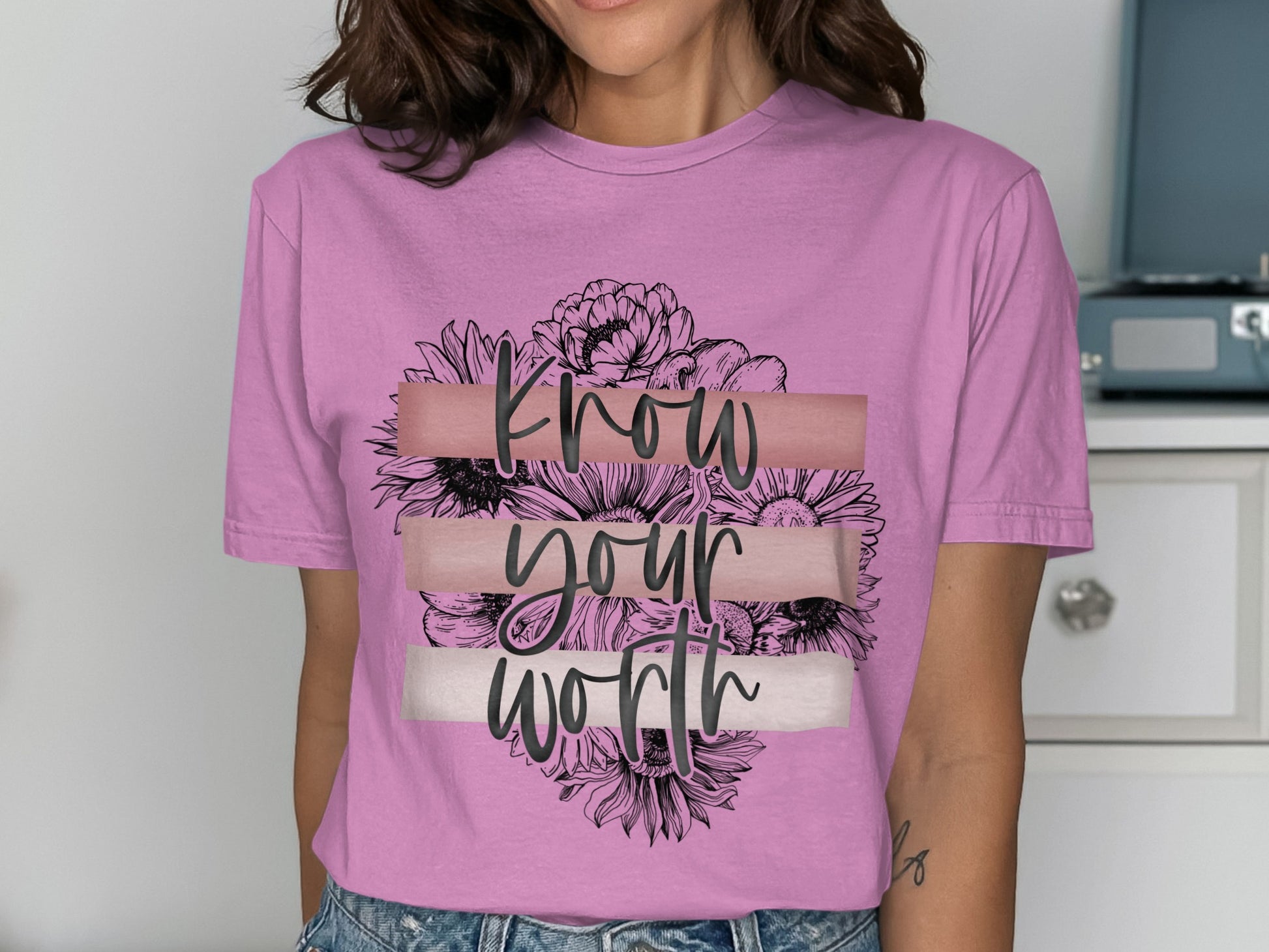 Know Your Worth Graphic Tee for Women