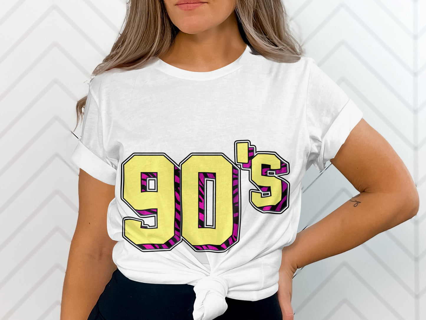 Retro 90's Design Graphic Tee Shirt for Women