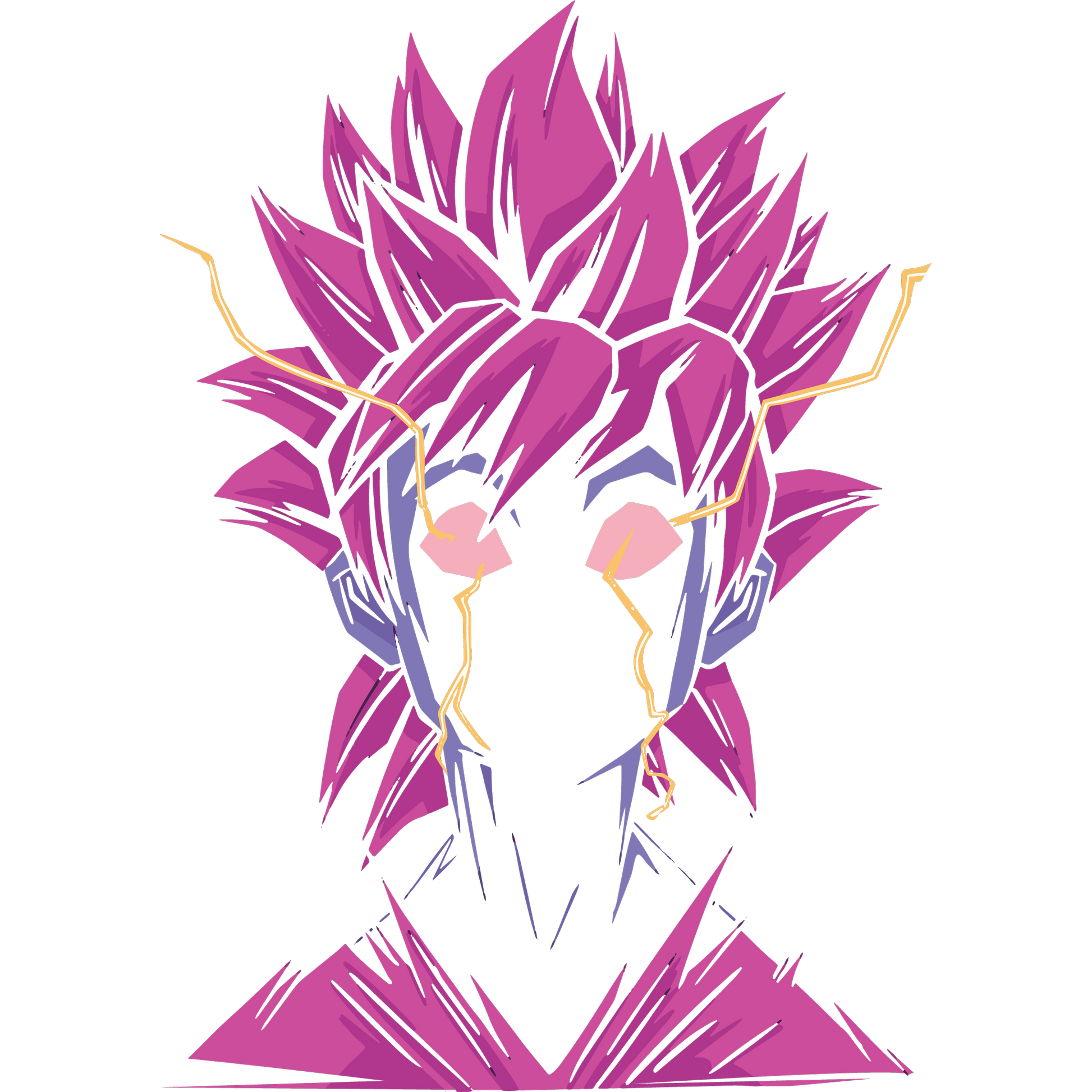 Electrifying Anime Character Design Art Print
