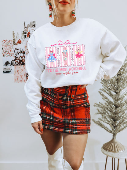 Festive Graphic Sweatshirt with Holiday Theme Design