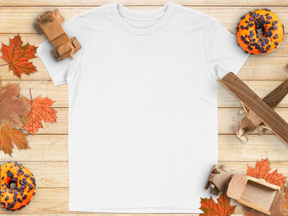 Autumn Theme White Tee Flat Lay Unisex T-Shirt product