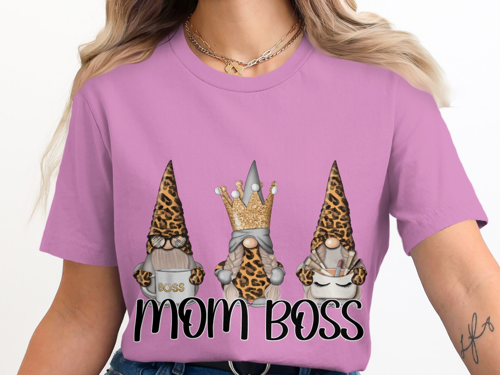 Cute Gnomes With Crown Bosses Mom Boss Shirt