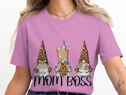 Cute Gnomes With Crown Bosses Mom Boss Shirt