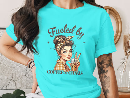 Fueled by Coffee and Chaos Women's T-Shirt