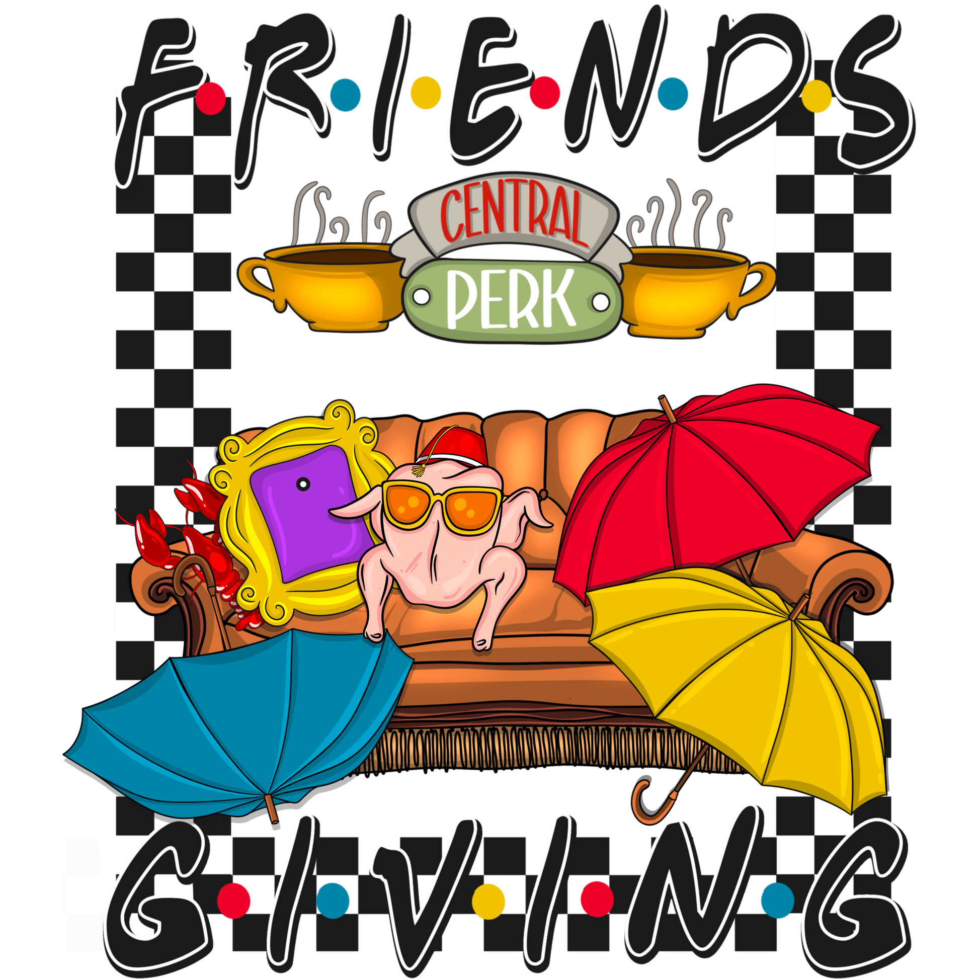 Fun Friendsgiving Celebrations Graphic Design Shirt
